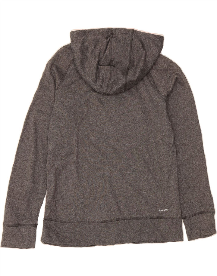 ADIDAS Womens Hoodie Jumper UK 12 Medium Grey Polyester Vintage Adidas and Second-Hand Adidas from Messina Hembry 