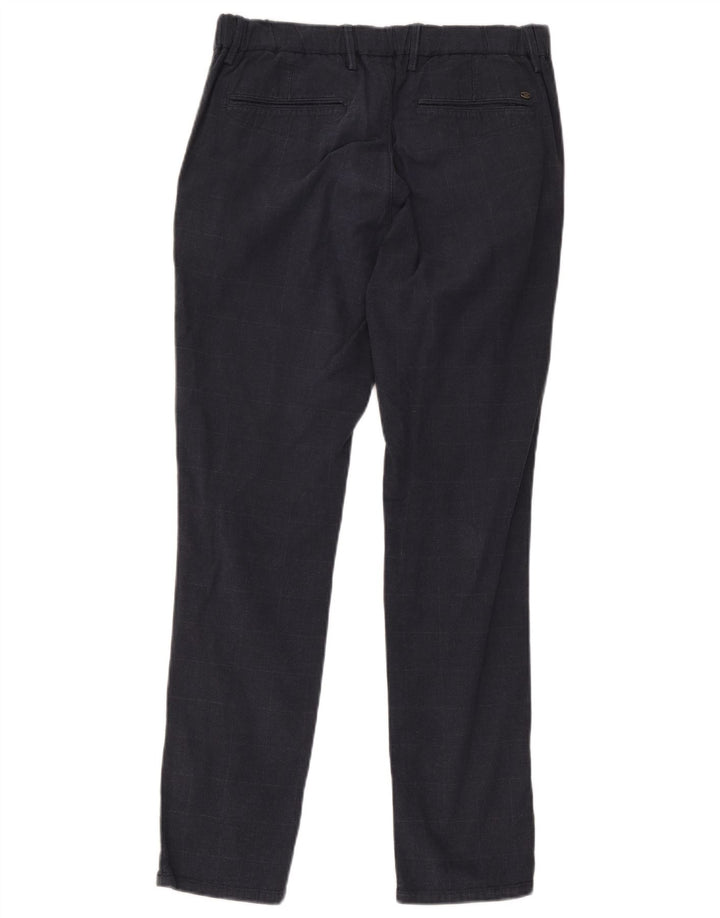 Pantaloni chino da uomo Massimo Dutti EU 42 Large W32 L29 Blu navy a quadri