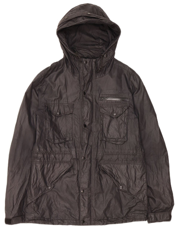 Giacca pratica da uomo con cappuccio ALL SAINTS UK 38 media nera