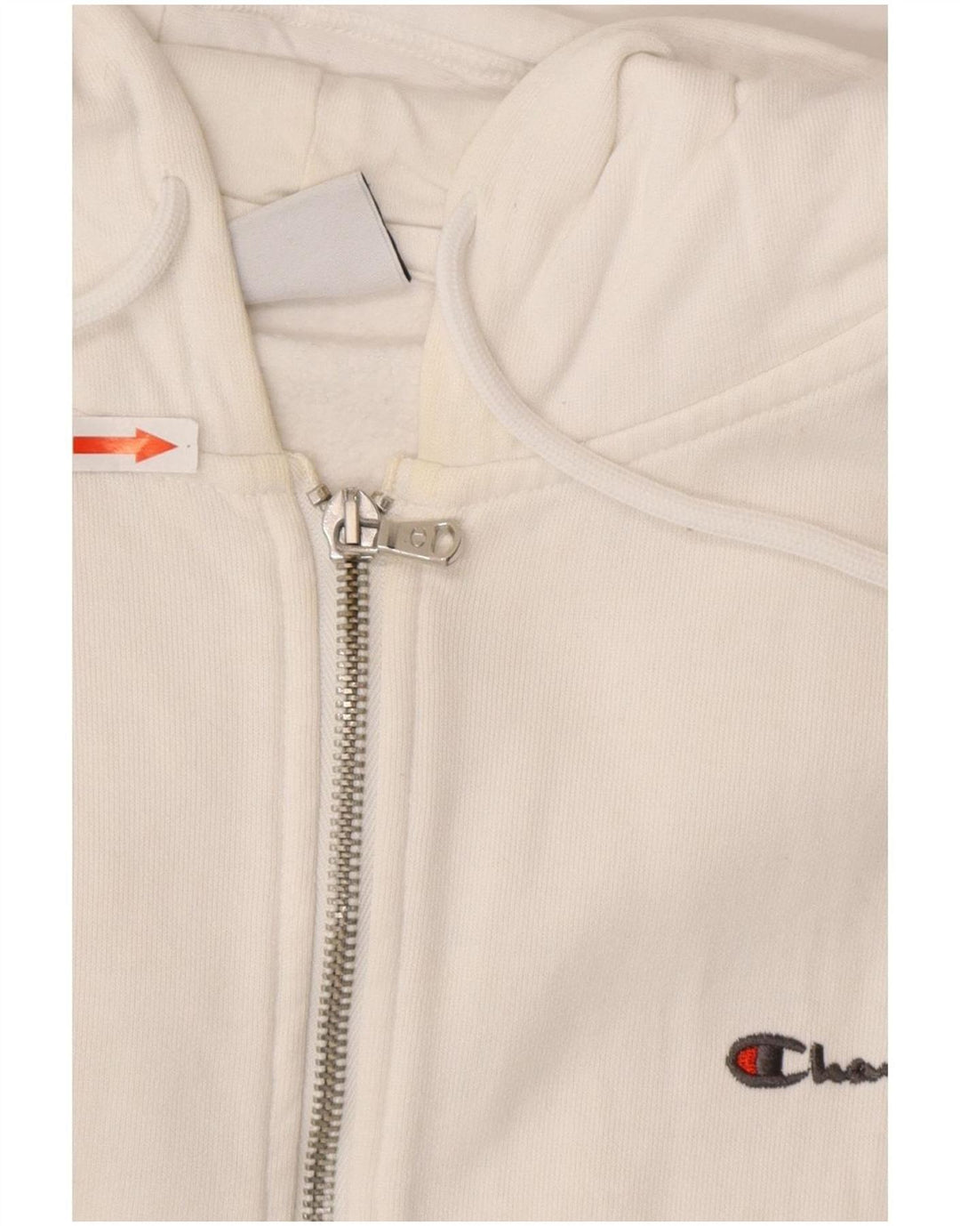 Maglione con cappuccio e zip da uomo Champion XL in cotone bianco
