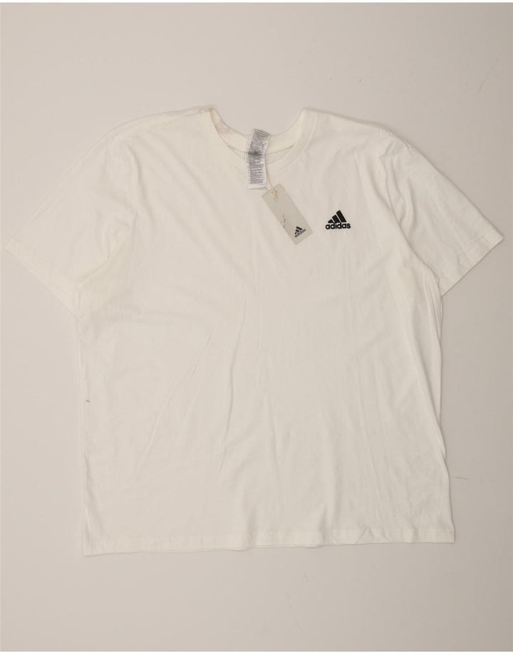 T-shirt da uomo Adidas Top 2XL cotone bianco