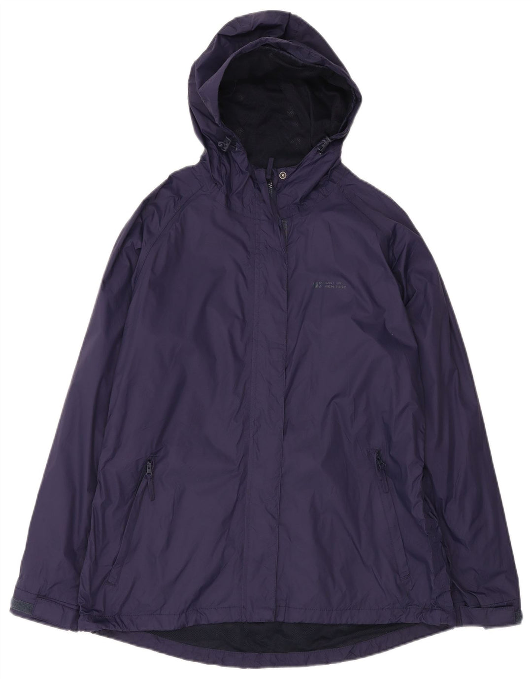 Giacca antipioggia con cappuccio da donna Mountain Warehouse UK 16 Large in nylon blu navy