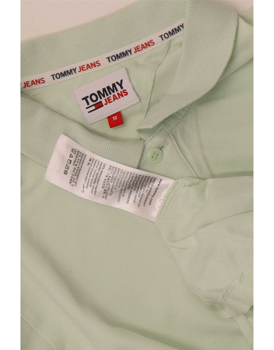 Polo da uomo Tommy Hilfiger in cotone verde medio