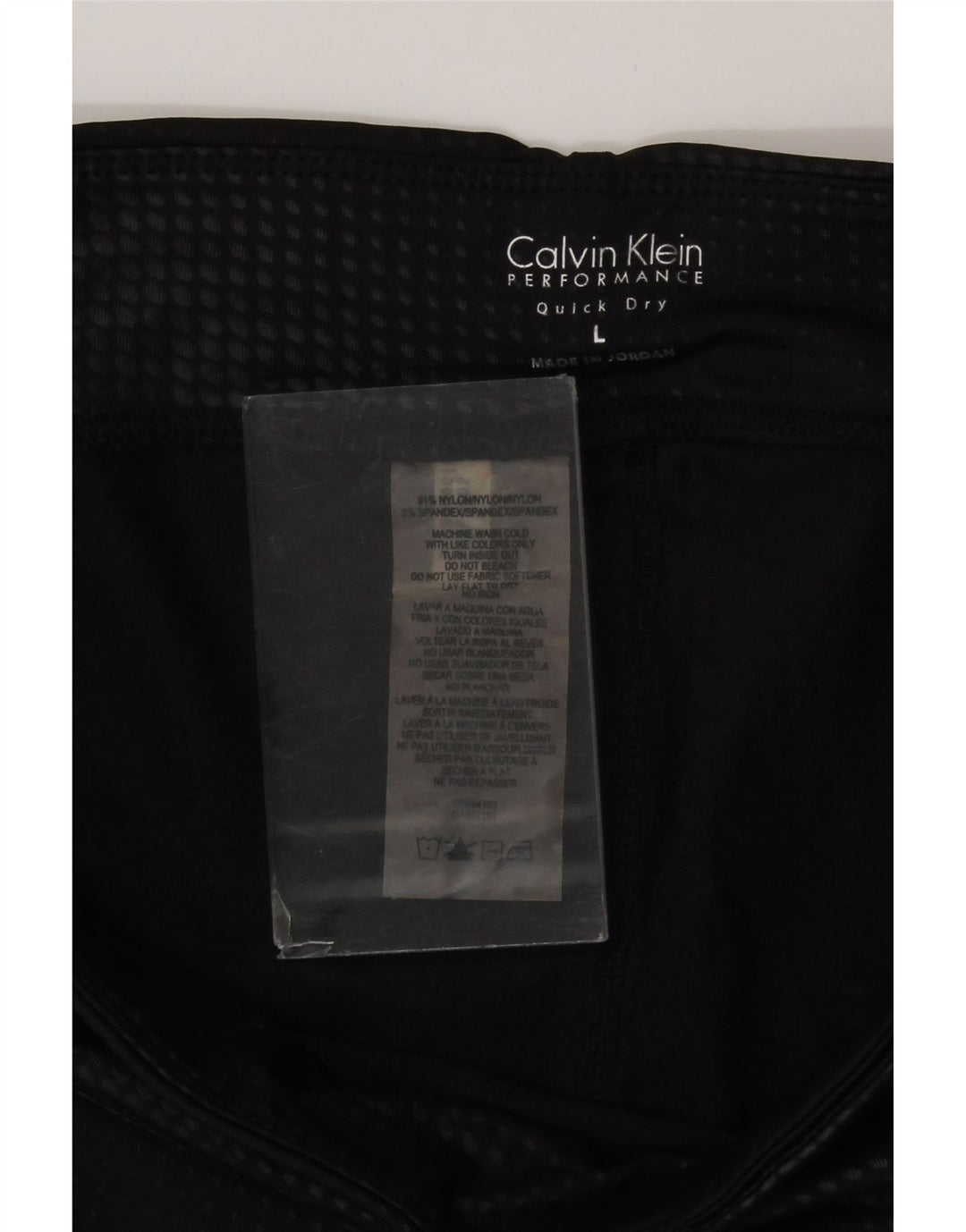 Leggings Capri Performance da donna Calvin Klein UK 14 Large Nero geometrico