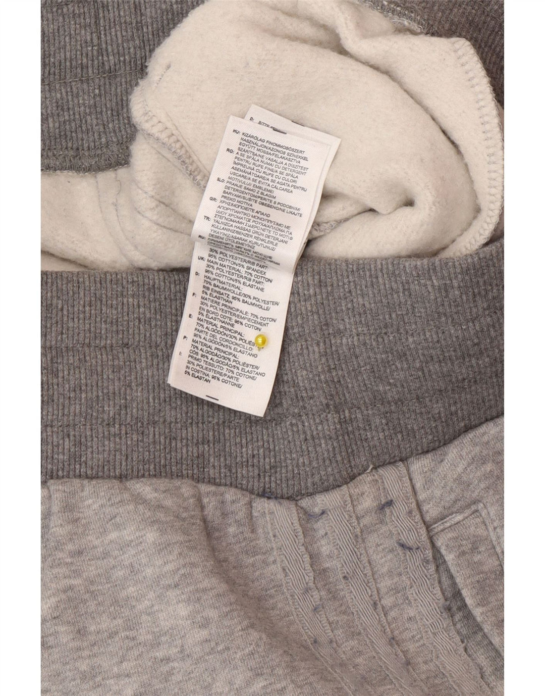 Pantaloni della tuta da donna Adidas UK 14 Cotone color block grigio medio