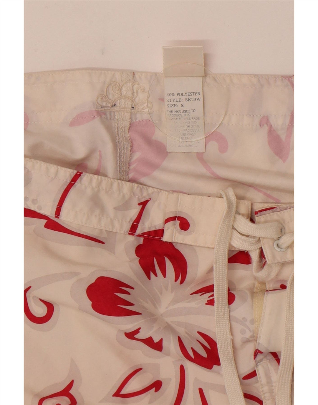 Pantaloncini da bagno da donna Sundek US 8 Poliestere floreale bianco medio