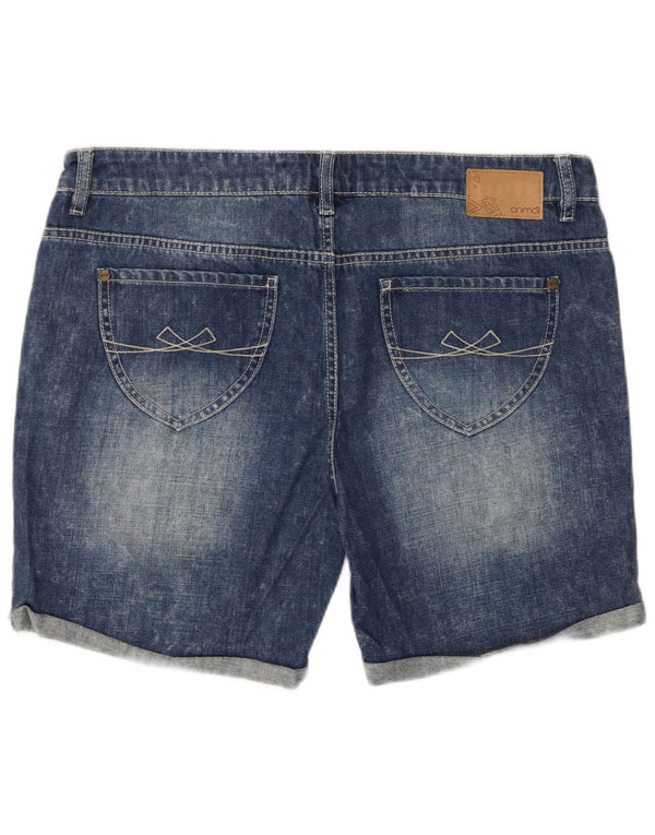 Pantaloncini di jeans da donna Animal UK 14 Large W34 Cotone blu