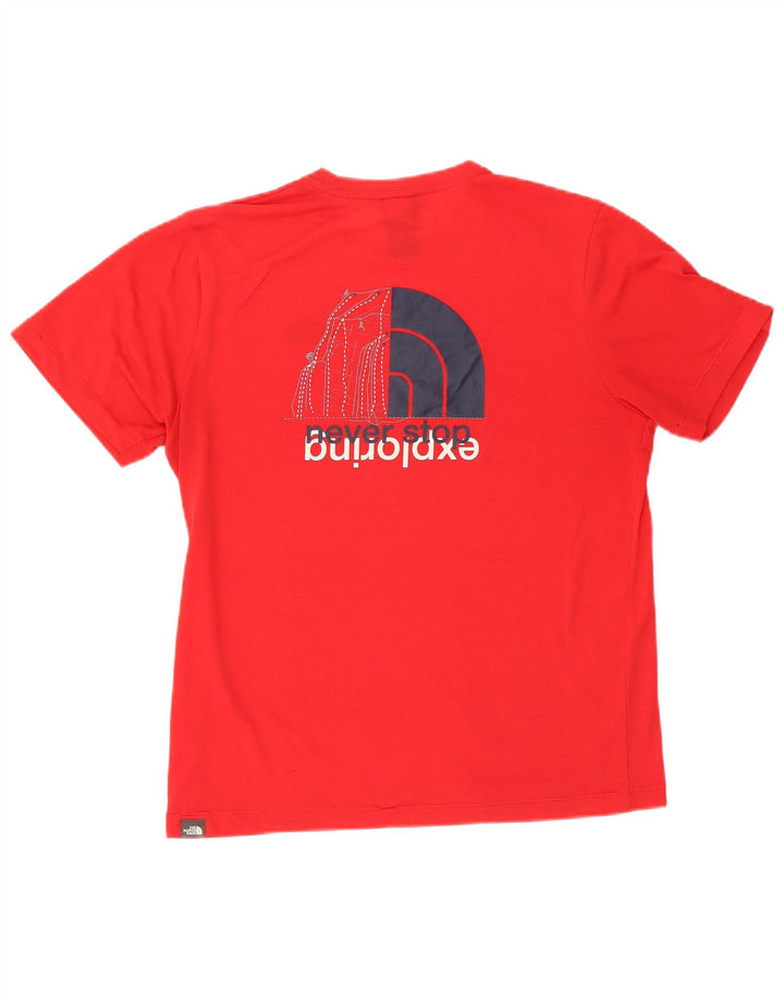 T-shirt grafica da uomo The North Face Top rosso medio in poliestere