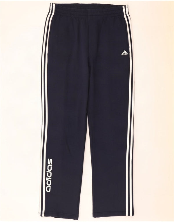 Pantaloni da tuta con grafica Adidas da donna UK 16 Large Blu Navy in cotone