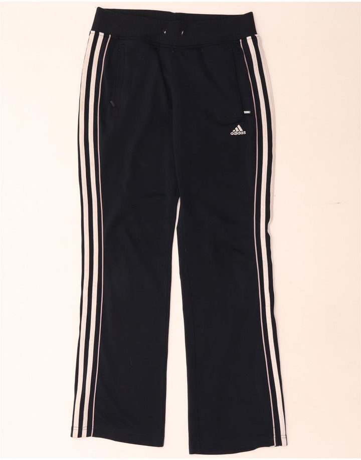 Pantaloni della tuta da donna Adidas UK 10 piccoli poliestere nero