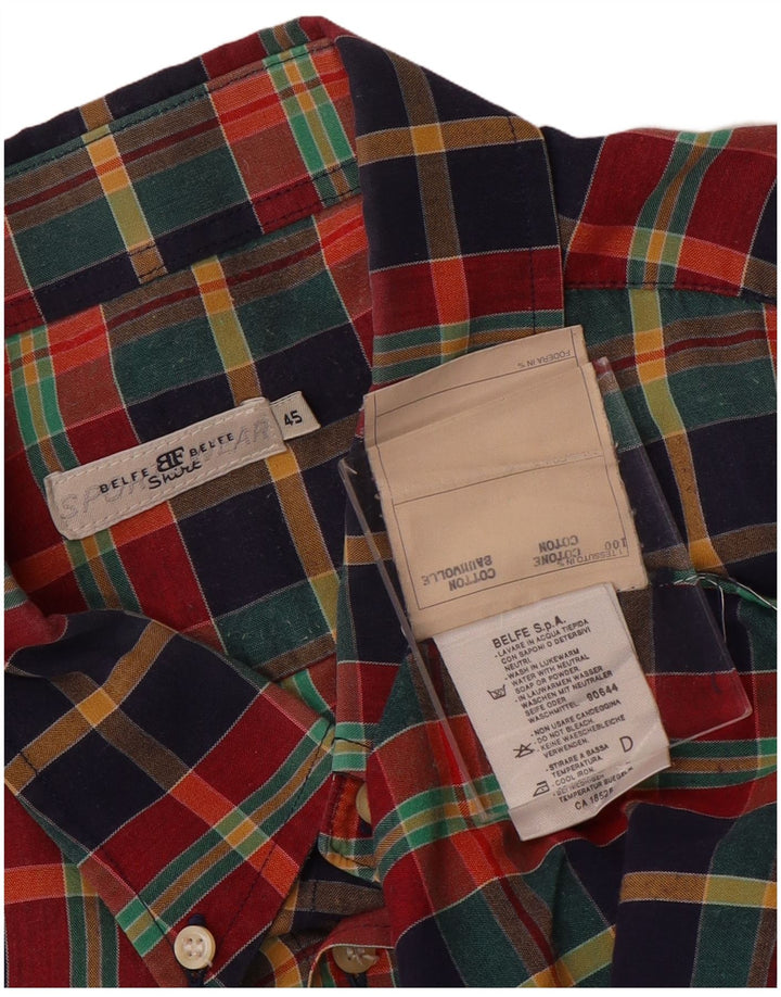 Camicia a maniche corte da uomo Belfe & Belfe taglia 45 XL in cotone a quadri multicolore