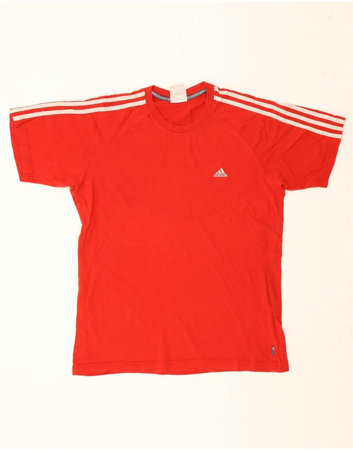 ADIDAS Mens T-Shirt Top Medium Red Cotton Vintage Adidas and Second-Hand Adidas from Messina Hembry 