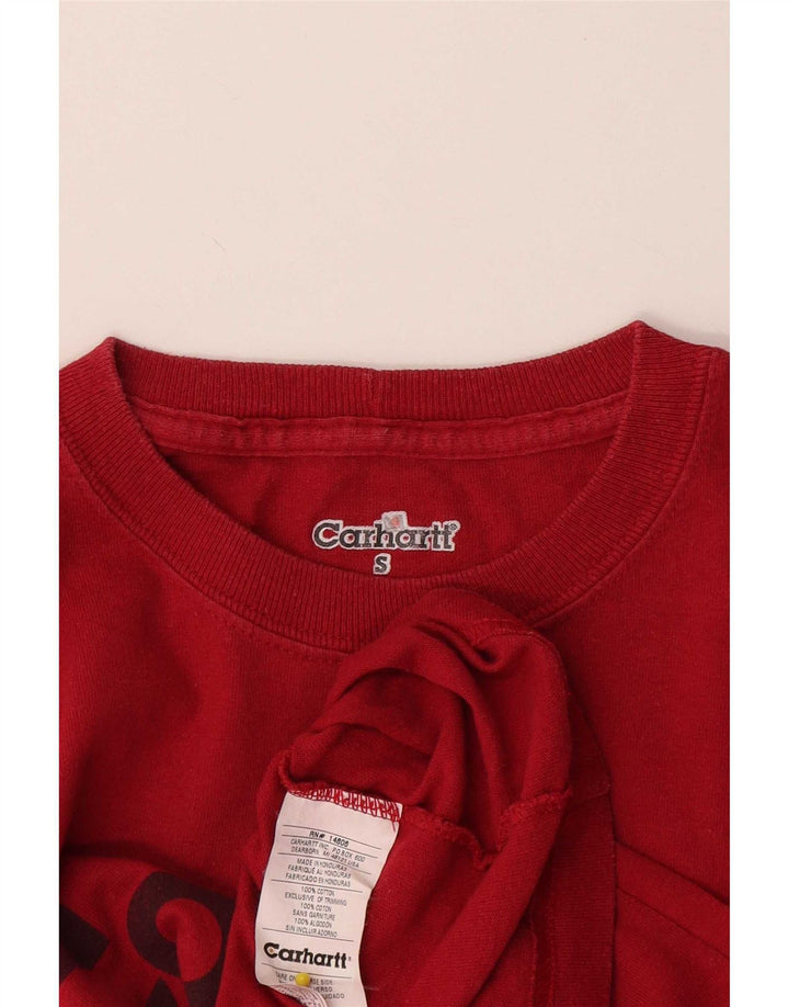 T-shirt grafica da uomo Carhartt Top piccola in cotone rosso