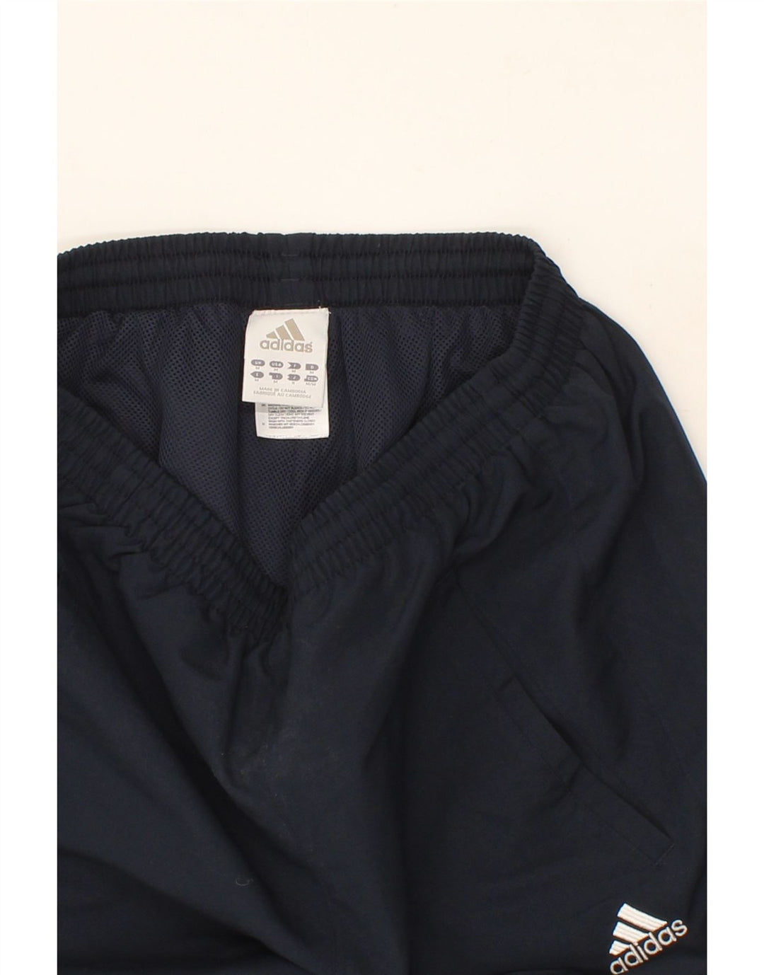 ADIDAS Mens Tracksuit Trousers Joggers Medium  Navy Blue Polyester Vintage Adidas and Second-Hand Adidas from Messina Hembry 