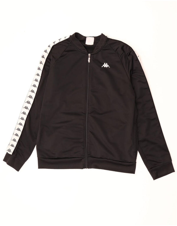 Giacca da tuta grafica da uomo Kappa XL nera in poliestere