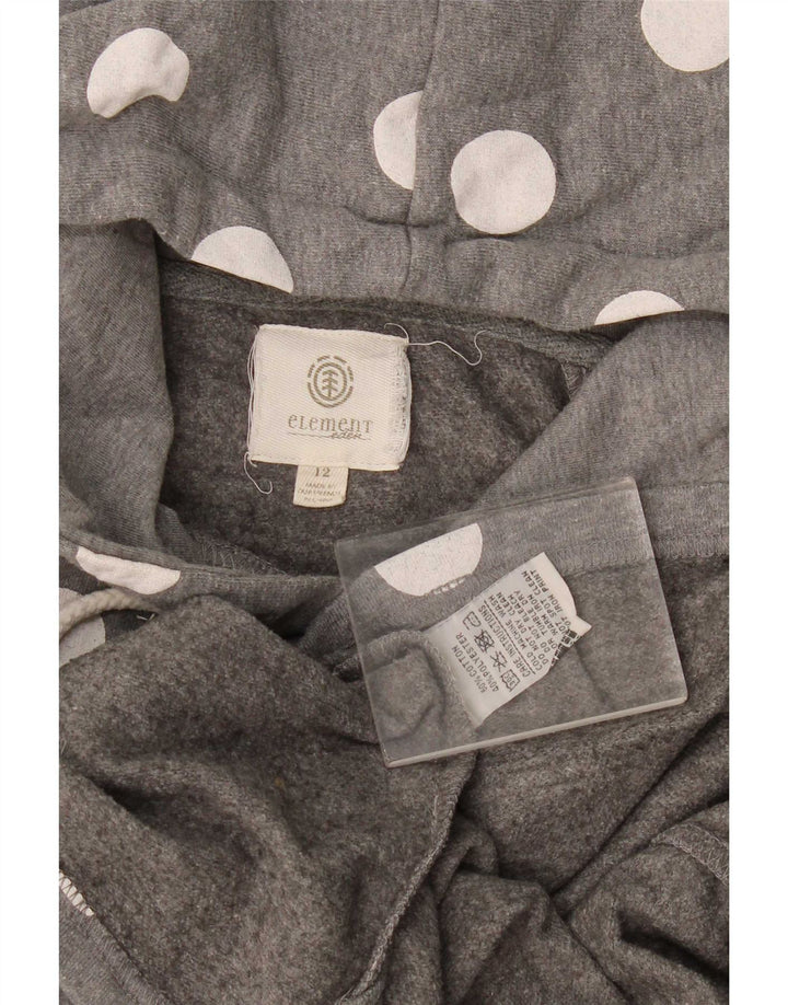 Maglione con cappuccio da donna Element US 12 grande cotone grigio a pois