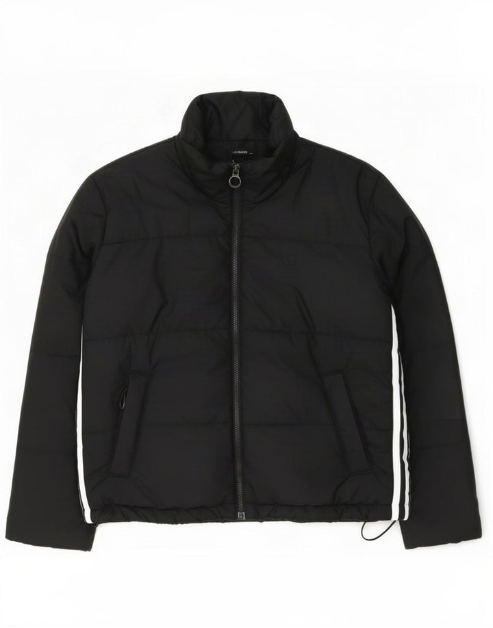 Giacca imbottita oversize da donna Adidas UK 10 Small Black Colourblock