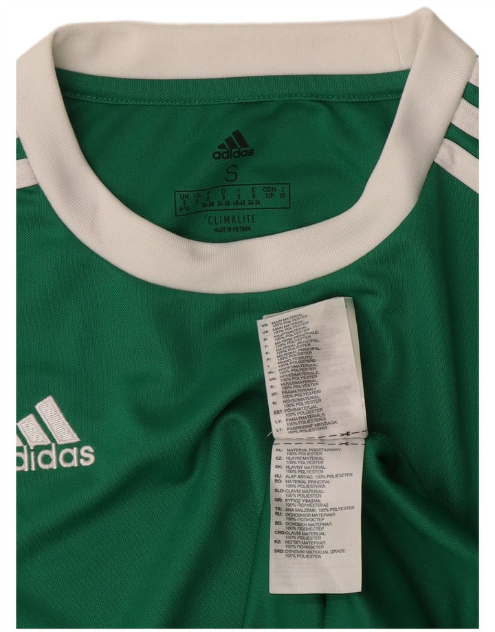 T-shirt Adidas Climalite da donna Top UK 8/10 Small Verde Poliestere