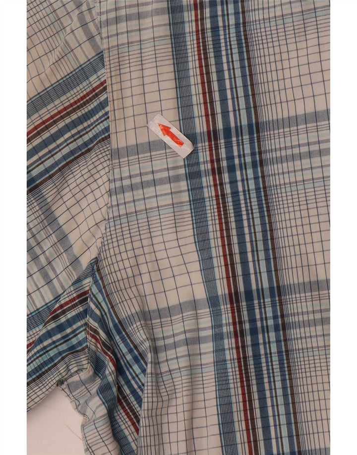 Camicia a maniche corte da uomo Carhartt, cotone a quadri blu grandi