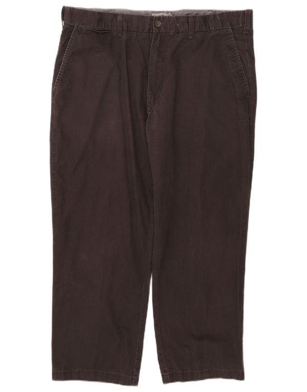 Pantaloni corti dritti da uomo Marks & Spencer W38 L24 cotone marrone