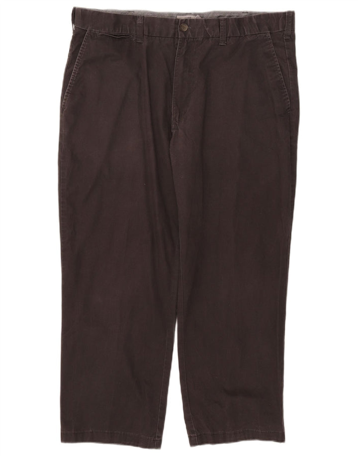 Pantaloni corti dritti da uomo Marks & Spencer W38 L24 cotone marrone