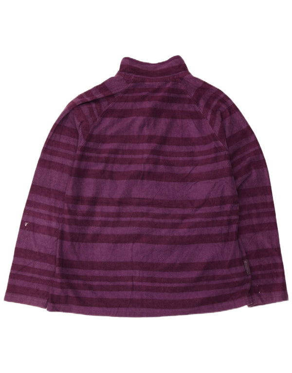 Maglione in pile da donna con collo e zip Mountain Warehouse UK 20 2XL Viola a righe