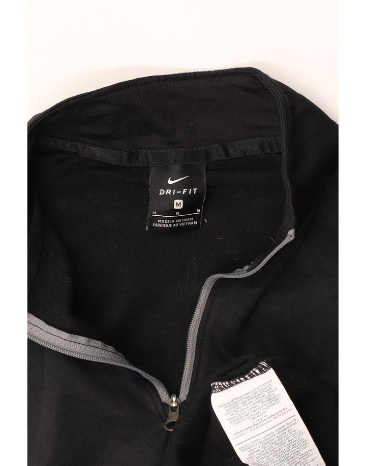 Felpa grafica Nike Dri Fit da uomo, color block medio nero