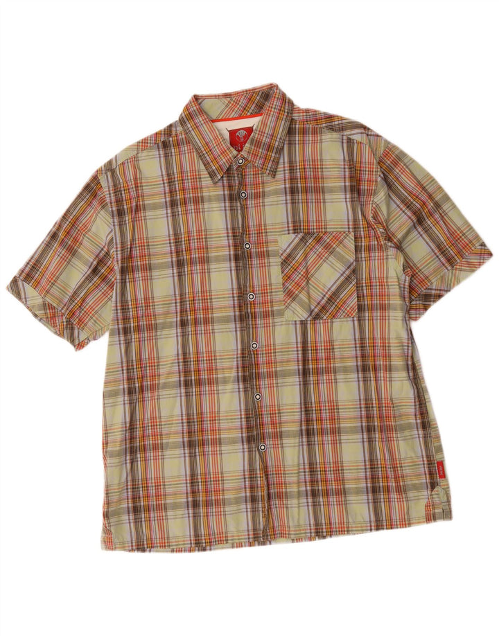 Camicia a maniche corte da uomo Fat Face Grande cotone a quadri multicolore