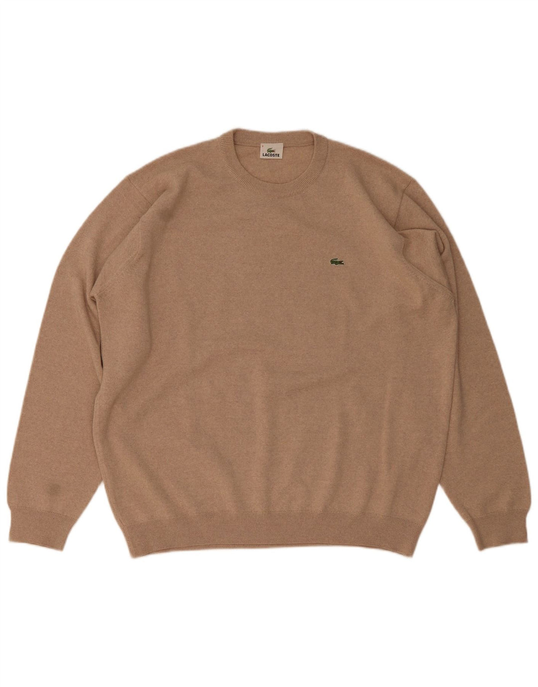 Maglione maglione girocollo da uomo Lacoste taglia 8 3XL lana marrone