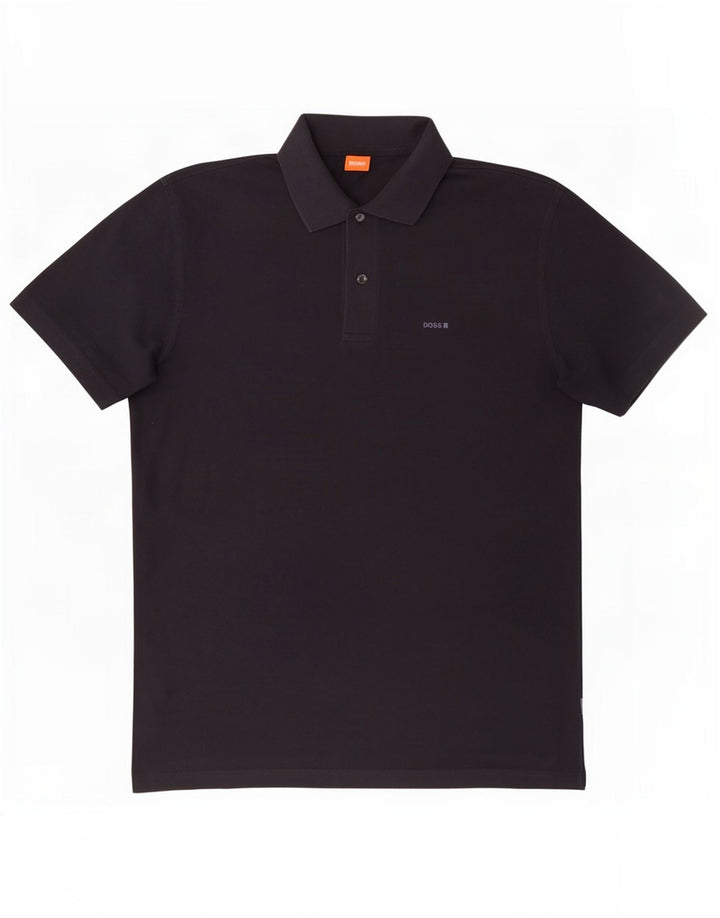 Polo da uomo Hugo Boss grande in cotone blu navy