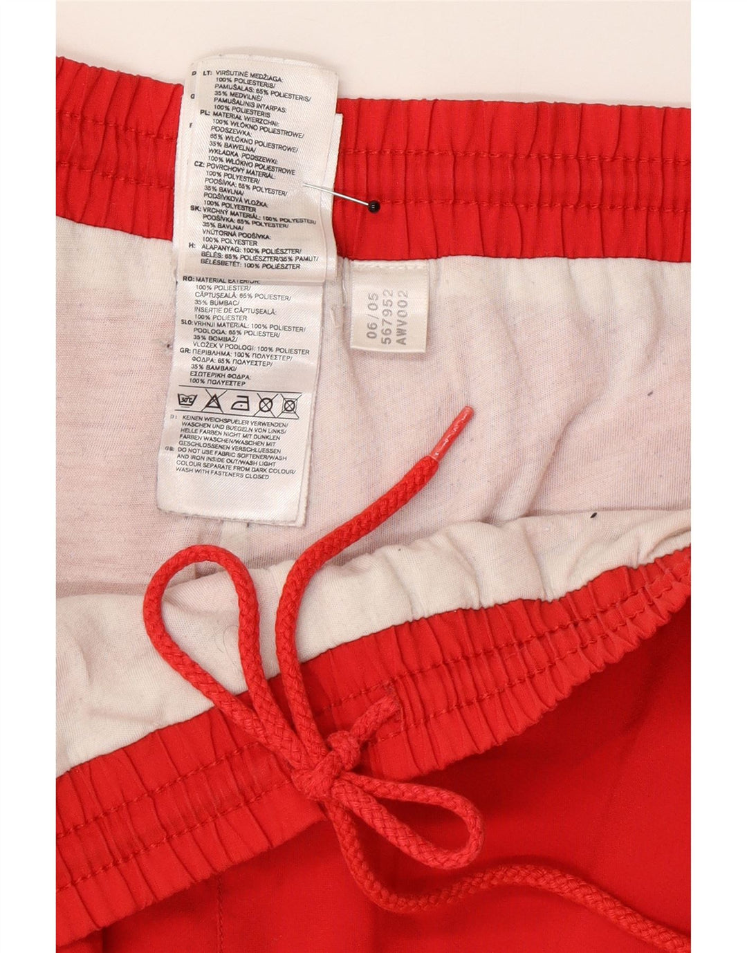 Pantaloni da tuta da uomo Adidas UK 44/46 Large Rosso Poliestere