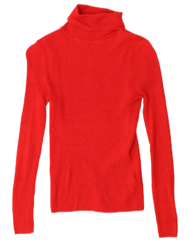 Marks & Spencer Top da donna a maniche lunghe UK 8 Small Rosso in viscosa