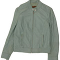 Giacca Biker In Pelle Donna Conbipel IT 44 Pelle Verde Medio