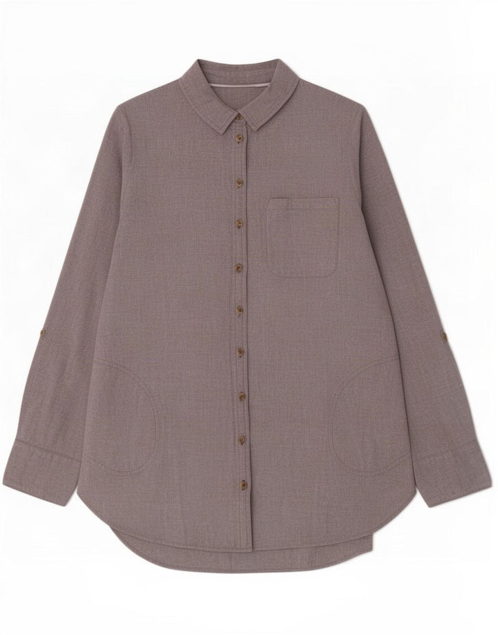 Camicia da donna Fat Face UK 12 Cotone grigio medio