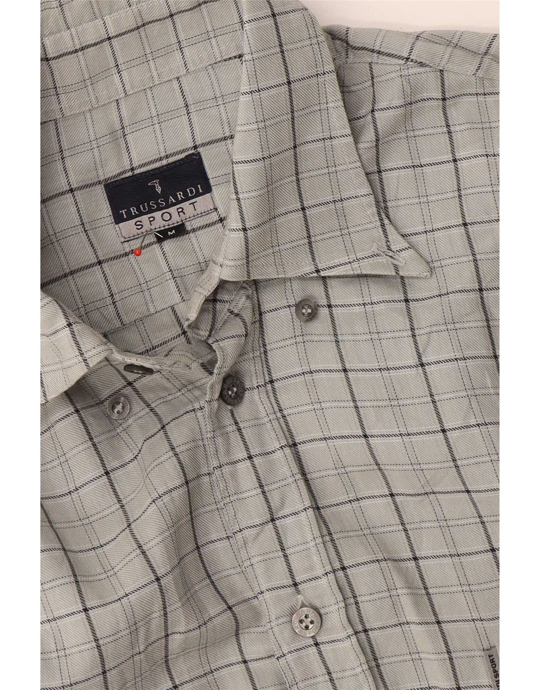 Camicia Trussardi Uomo Grigio Medio Check