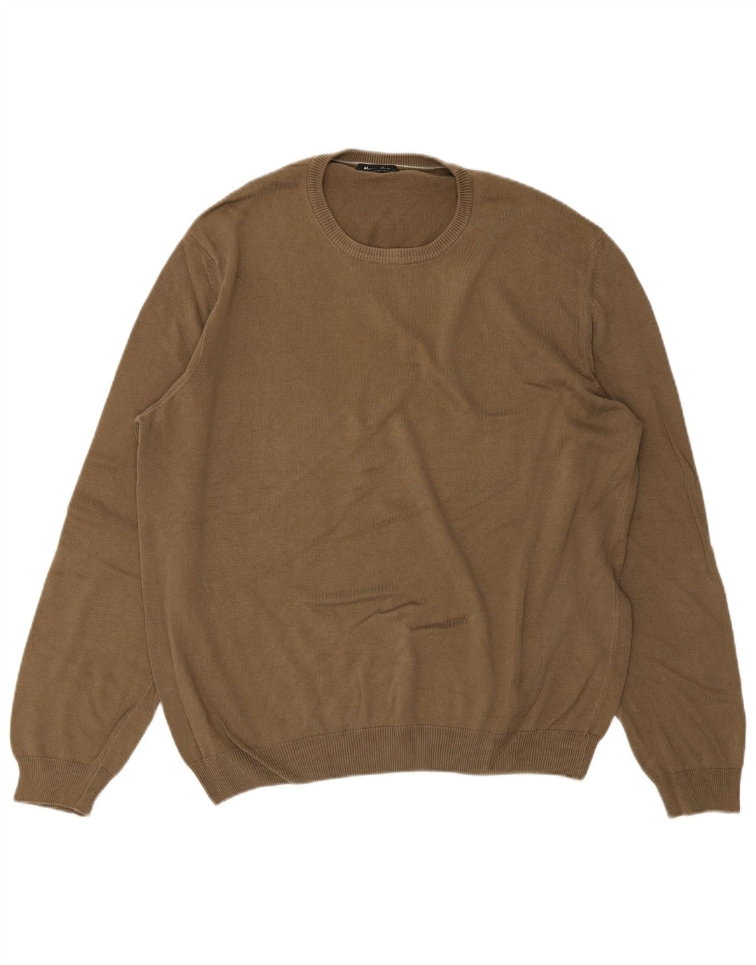 MASSIMO DUTTI Maglione maglione girocollo da uomo XL cotone marrone