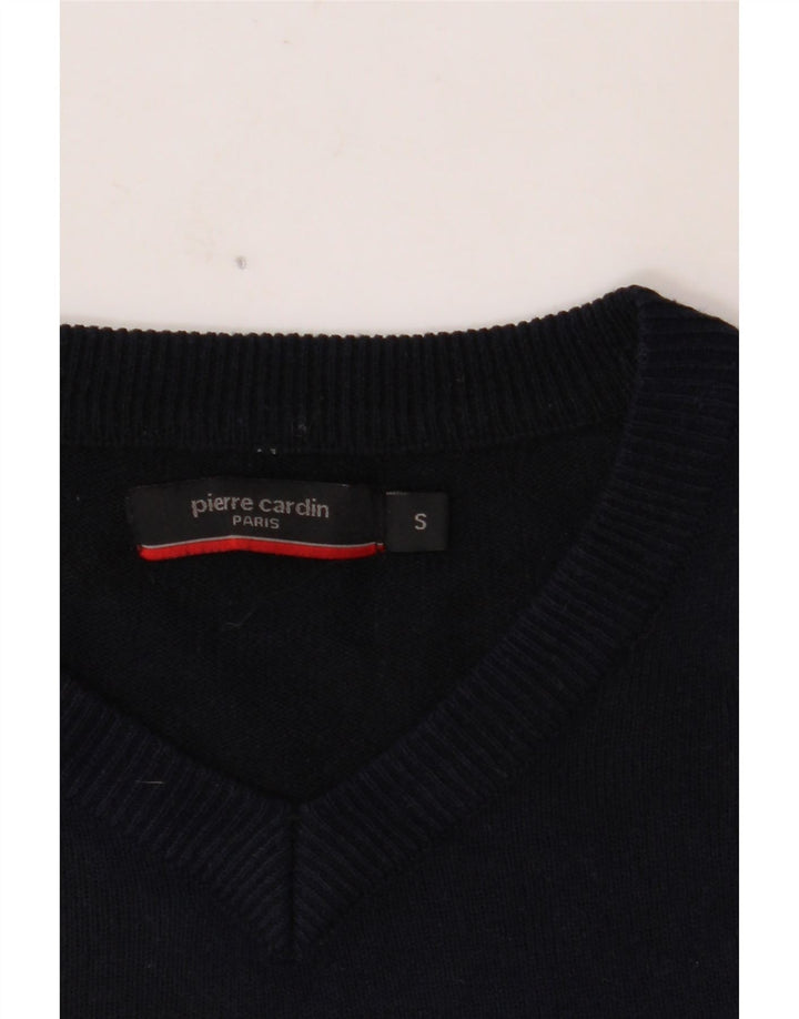 PIERRE CARDIN Maglione da uomo con scollo a V piccolo blu navy