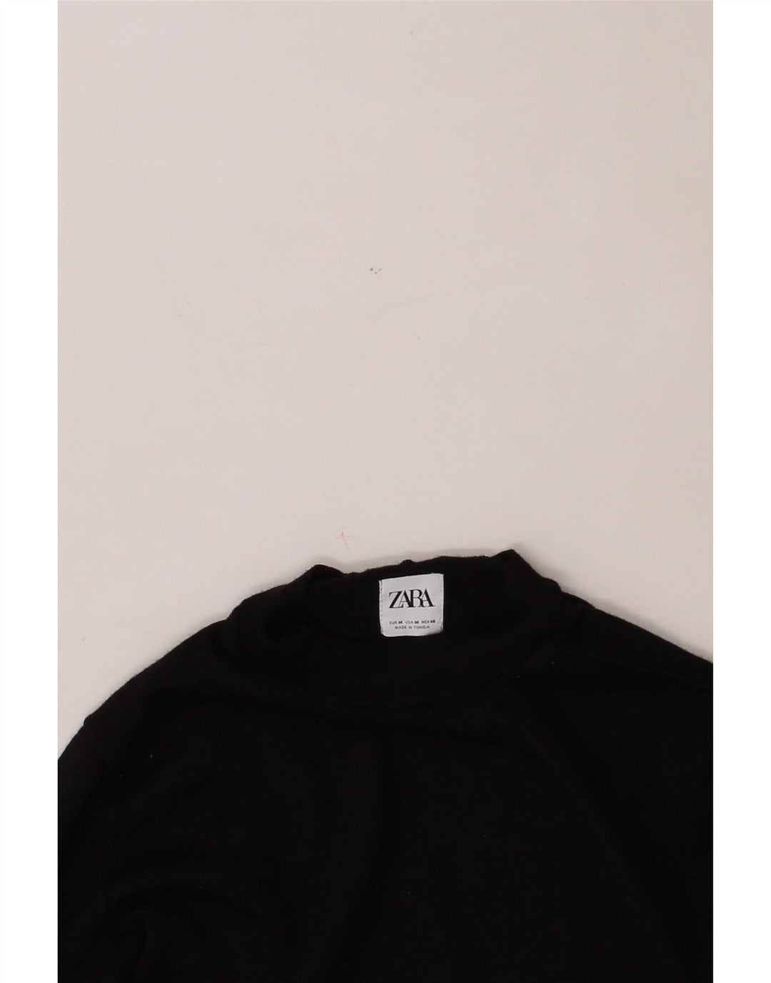 ZARA Womens Turtle Neck Jumper Sweater UK 12 Medium Black Acrylic Vintage Zara and Second-Hand Zara from Messina Hembry 