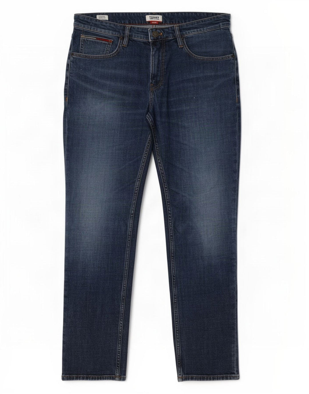 Jeans dritti da uomo Tommy Hilfiger W34 L32 cotone blu