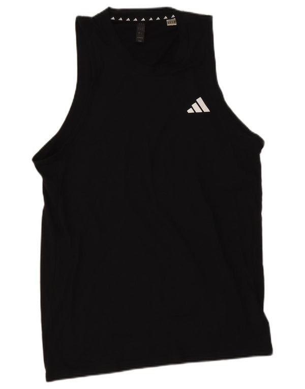 Canotta Adidas Aeroready da uomo piccola in poliestere nero