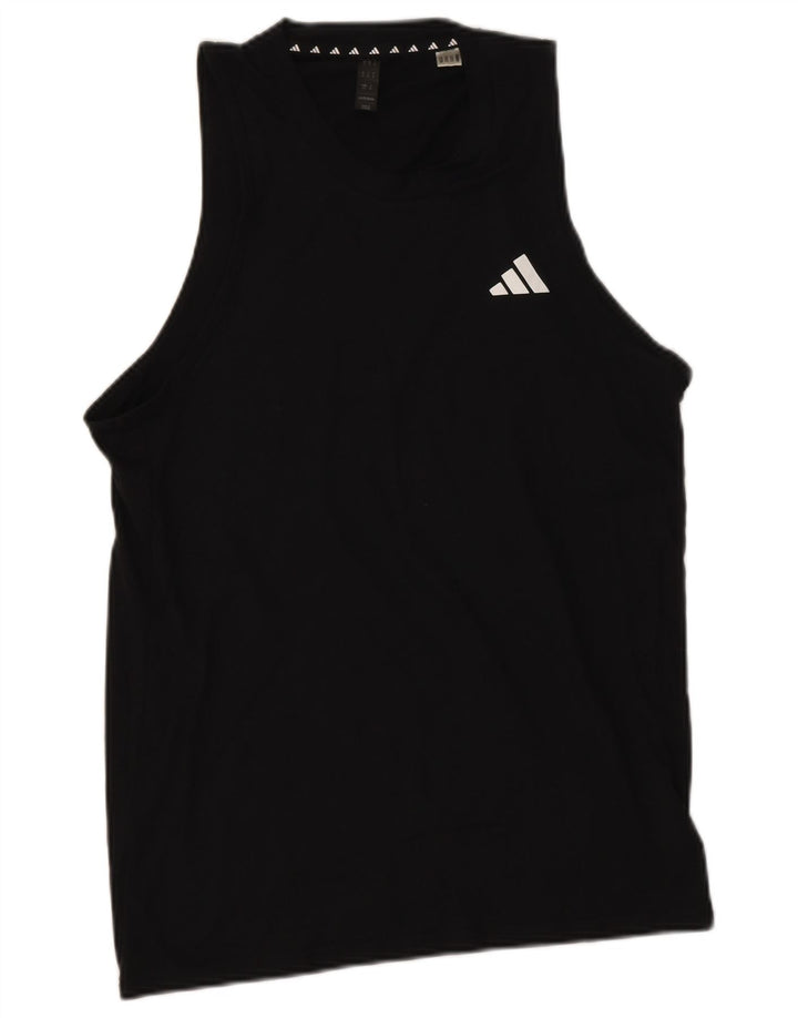 Canotta Adidas Aeroready da uomo piccola in poliestere nero