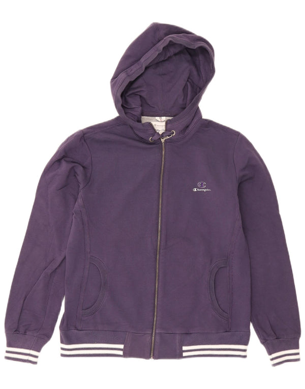 Maglione con cappuccio e zip da donna Champion UK 16 Large Purple Striped