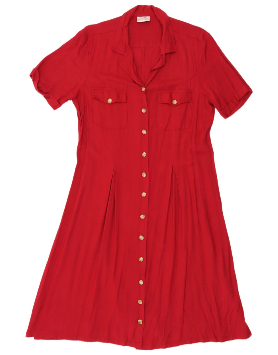 Abito chemisier a maniche corte da donna H&M IT 42 Rayon rosso medio