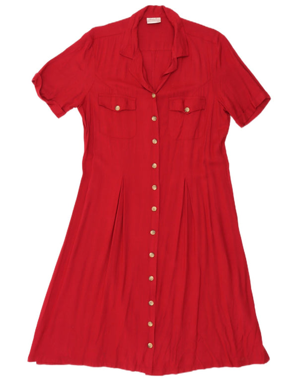 Abito chemisier a maniche corte da donna H&M IT 42 Rayon rosso medio