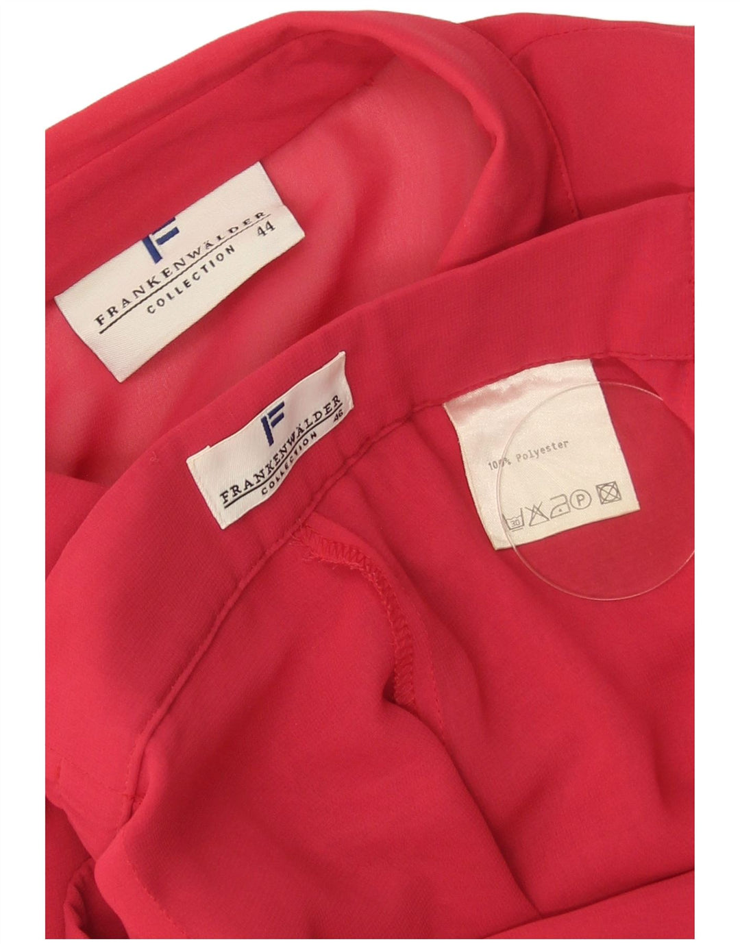 Frankenwalder Set da 2 pezzi con maniche a 3/4 da donna EU 44 XL W34 L27 Poliestere rosso