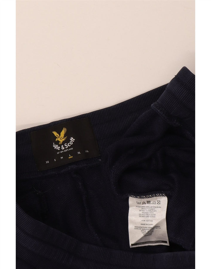 Lyle & Scott Pantaloni da tuta da uomo Joggers Large Blu Navy Cotone
