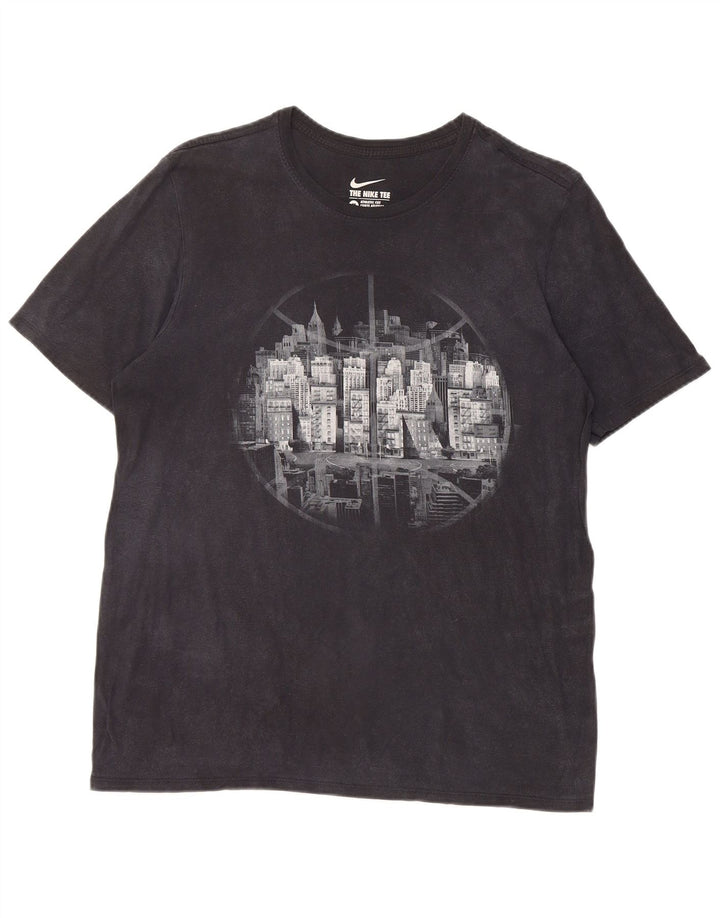 T-shirt grafica Nike da uomo con taglio atletico, colore nero medio