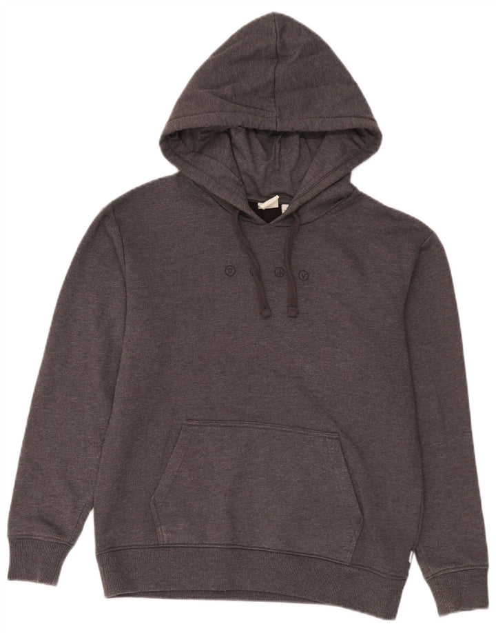 Felpa con cappuccio grafica da uomo Vans Small in cotone grigio