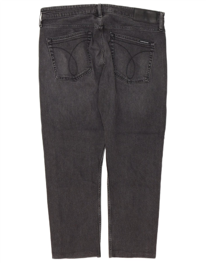 CALVIN KLEIN Mens Cropped Jeans W36 L26 Black