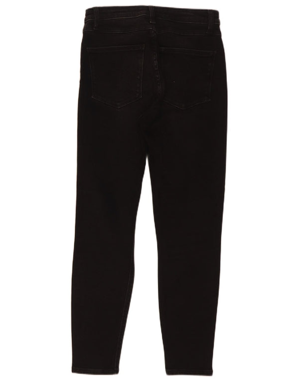 Jeans skinny corti da donna Zara EU 38 piccoli W28 L26 cotone nero